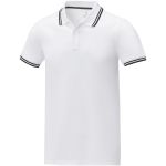 Amarago short sleeve men?s tipping polo, White (3810801)