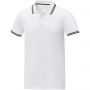 Amarago short sleeve men?s tipping polo, White