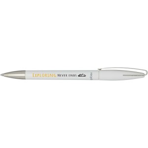 Ana recycled plastic ballpoint pen, White (Plastic pen)