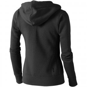 Arora hooded full zip ladies sweater, Anthracite (Pullovers)