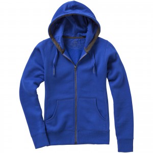 Arora hooded full zip ladies sweater, Blue (Pullovers)