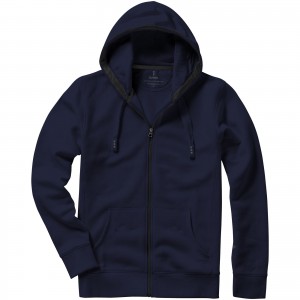 Arora hooded full zip sweater, Navy (Pullovers)