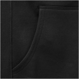 Arora hooded full zip sweater, solid black (Pullovers)