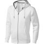 Arora hooded full zip sweater, White