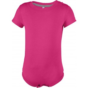 BABIES' SHORT-SLEEVED BODYSUIT, Fuchsia (T-shirt, 90-100% cotton)