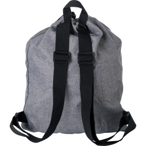 300D Two Tone foldable drawstring backpack Camilla, Grey/Sil (Backpacks)