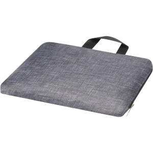 Ash recycled foldable drawstring bag 7L, Heather grey, Solid black (Backpacks)