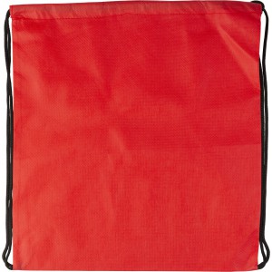 Nonwoven (80 gr/m2) drawstring backpack Nico, red (Backpacks)