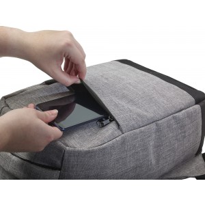 Polyester (600D) backpack Cruz, light grey (Backpacks)