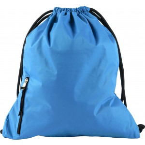 Pongee (190T) drawstring backpack Elise, light blue (Backpacks)