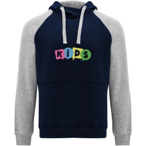 Badet kids two-tone hoodie, Navy Blue, Heather grey (Pullovers)