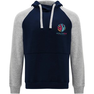 Badet unisex two-tone hoodie, Navy Blue, Heather grey (Pullovers)