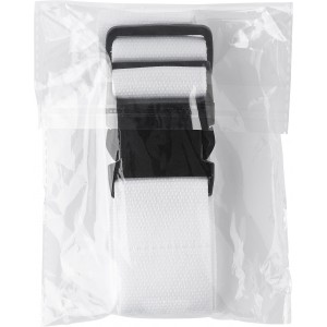 Polyester (300D) luggage belt Lisette, white (Travel items)