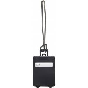 Plastic luggage tag, black (Travel items)