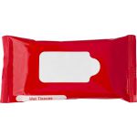 Bag with 10 wet tissues., red (6080-08)