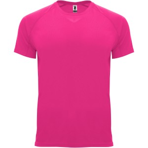 Bahrain short sleeve kids sports t-shirt, Pink Fluor (T-shirt, mixed fiber, synthetic)