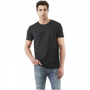 Balfour short sleeve men's organic t-shirt, solid black (T-shirt, 90-100% cotton)