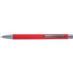 Ballpen with rubber finish, red