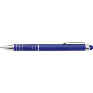 Aluminium lacquered ballpen Oliver, cobalt blue (Metallic pen)