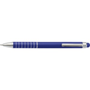 Aluminium lacquered ballpen Oliver, cobalt blue (Metallic pen)