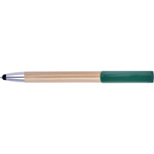 Bamboo 2-in-1 ballpen Colette, green (Wooden, bamboo, carton pen)