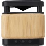 Bamboo and ABS wireless speaker and charger Nova, brown (9319-11)