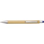 Bamboo and plastic ballpen Claire, blue (548774-05)