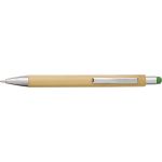 Bamboo and plastic ballpen Claire, lime (548774-19)