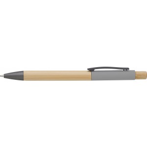 Bamboo ballpen Cesar, grey (Wooden, bamboo, carton pen)