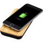 Bamboo / fabric 6000 mAh wireless power bank, Brown