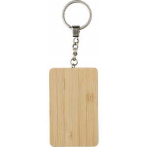 Bamboo keychain Bianca, brown (Eletronics cables, adapters)