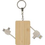 Bamboo keychain Bianca, brown (1015142-11)