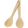 Bamboo salad cutlery Elara, Brown/Khaki