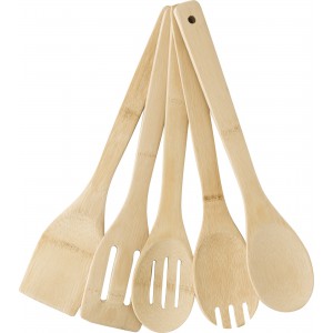 Besteck-Set aus Bambus Benny, Braun
