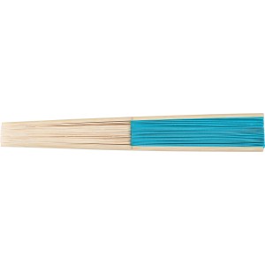Handfcher aus Bambus Elio, Hellblau