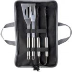 Barbecue set in zipped case, silver (5460-32)
