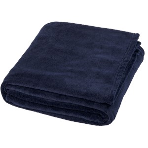Bay Plaid-Decke aus extraweichem Coral-Fleece, dunkelblau (Decken)