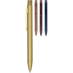 Beatriz recycled brass ballpoint pen, Blue (Metallic pen)