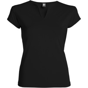 Belice short sleeve women's t-shirt, Solid black (T-shirt, 90-100% cotton)