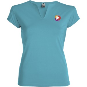 Belice short sleeve women's t-shirt, Turquois (T-shirt, 90-100% cotton)