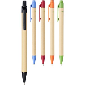 Berk recycled carton and corn plastic ballpoint pen, Green (Wooden, bamboo, carton pen)