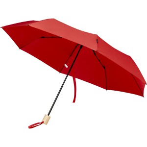 Birgit 21'' foldable windproof recycled PET umbrella, Red (Umbrellas)