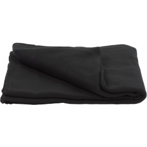 Fleece (165 g/m2) travel blanket Helga, black (Blanket)