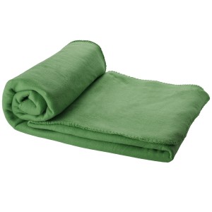 Huggy fleece blanket with drawstring carry pouch, Green (Blanket)