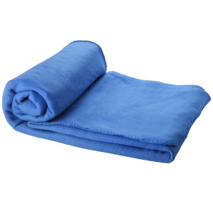 Huggy fleece blanket with drawstring carry pouch, Process Blue (Blanket)