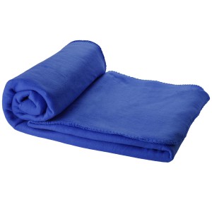 Huggy fleece blanket with drawstring carry pouch, Royal blue (Blanket)