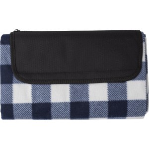 RPET foldable polar fleece blanket Vesper, cobalt blue (Blanket)