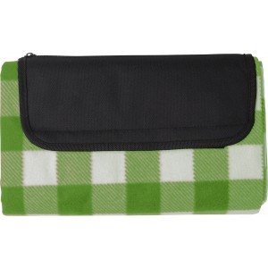 RPET foldable polar fleece blanket Vesper, light green (Blanket)