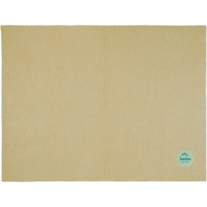 Suzy 150 x 120 cm GRS polyester knitted blanket, Beige (Blanket)