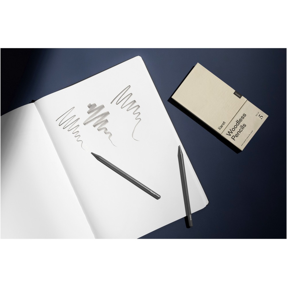 Karst(r) 5er-Pack 2B holzlose Graphitstifte, grau (Bleistifte)